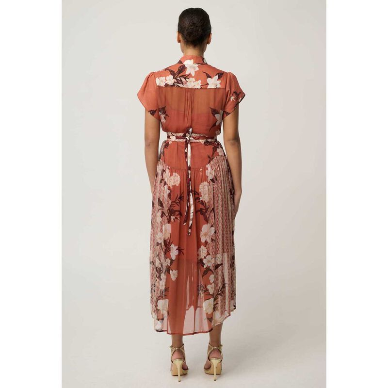 OnceWas Perla Sheer Print Dress image number 1